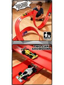 Extra Long Flexible Bendable DIY Track Racing Toy With Strong Suction Cups For Wall And Tabletop Secure Mounting, Dual Track 2-Player Competitive Racing, Customizable 360° Loop Stunt Track, Smooth Burr-Free Material, Parent-Child Interactive Educational Sliding Car, Space Imagination Training Gift For Boys - Multicolor - View 10