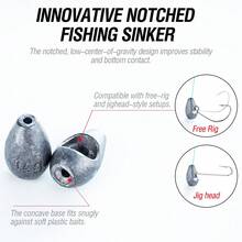 20Pcs Boxed Slip Bullet Sinkers 5 Weights Mixed Snag Resistant Line For Texas Carolina Rig Bass Soft Plastic Lure Tackle - FA113-20pcs - View 6