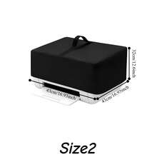 Printer Cover- 5 Sizes Available, 2 Colours(Black/Grey), Heavyweight 300D Oxford Fabric, Drawstring Closure At The Bottom, With A Top Handle, Suitable For Printer, Printers For Home Use, Hp Printer, Dtf Printer(Only The Protective Cover) - Black - View 16