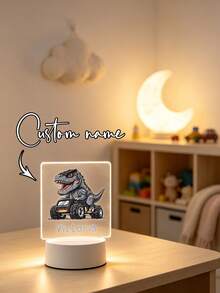 1pc Personalized Customized Children's Name Pattern LED Night Light. Decorative Light Designed For Children's Room, Suitable As Birthday Gift, Children's Day Gift, Friend Gift, Family And Relative Gift, Back To School Gift, Graduation Gift And Valentine's Day Gift. - Multicolor - View 7