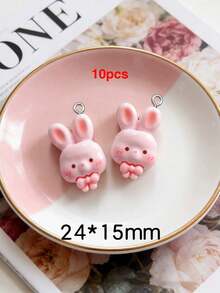 10/20/100pcs Cute Animal Puppy Elephant White Bear Pendant Charms DIY Handmade Keychain Bag Charm Accessories Decor - Multicolor - View 11