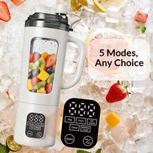 Portable Juice Cup, Multi-Function Large Capacity Fruit & Vegetable Blender Cup, Milkshake Cup, Fresh Blending Anytime Anywhere! Easy To Clean, Multiple Colors Available. Battery Capacity: 1500mAh - Multicolor - View 8