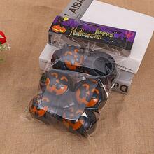 Q-Lia Halloween Plastic Smiling Pumpkin Bucket Venue Decoration Prop Ghost Pumpkin Bucket Cross-Over Pumpkin Lantern Decor - Multicolor - View 2