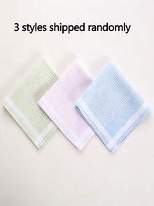 3pcs 28cm Satin-Like Soft Small Square Handkerchiefs, Absorbent Sweat Towels, Gift Handkerchiefs - Multicolor - View 6