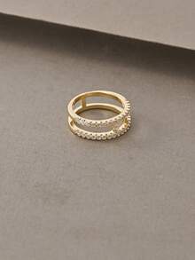 Gold Ring, Multi-Layer Linked Ring, Elegant Luxurious Ring, Suitable For Daily Wear, Dating, Party And Gift - Gold - View 6