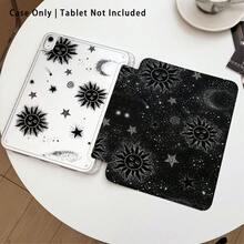 1件平板電腦保護殼附支架，太陽、星星、月亮圖案，相容於 Honor 8/9/10/X8/X8A/X9/X8Pro/X9Pro/MatePad SE 11 吋/MatePad 11 吋/11.5 吋，MatePad Pro Apple 10代/11代 2025 (A16) - 款式51 - 查看 2