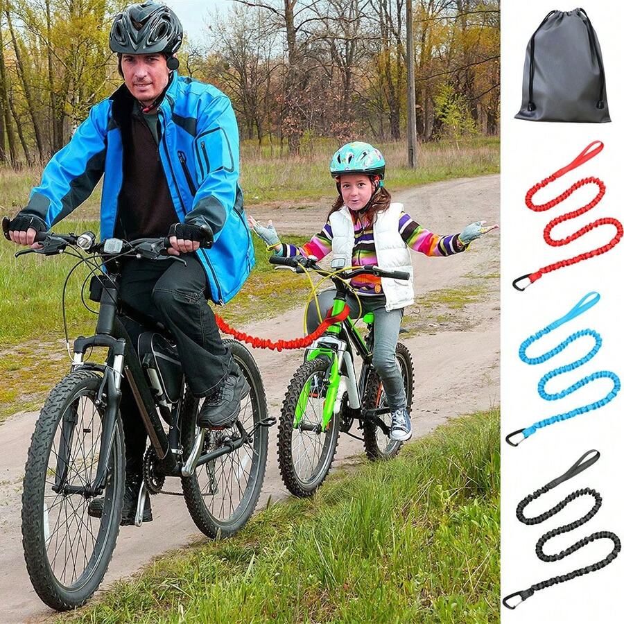 親子山地單車連接牽引繩 MTB 自行車拖車繩 彈性伸縮繩 戶外防走失連接繩 - 彩色 - 查看 1
