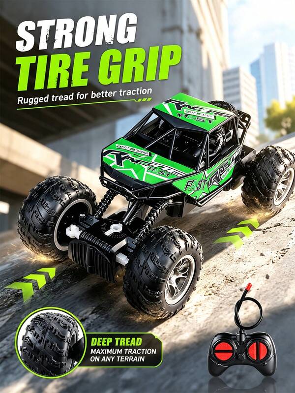 Remote Control Off-Road Climbing Indoor Outdoor Road All-Terrain Sand Rechargeable Toy Car Model Children Students Boys Birthday Gift