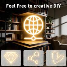 1pc Neon LED Light Strip, USB Powered, Hand Sweep Control Switch, Motion Sensor, Cuttable, Flexible Ambient Light, Suitable For Halloween, Christmas, Birthday Party, Bedroom, Living Room, Stage Background Decoration And Arrangement - Multicolor - View 4