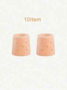 5/10/20pcs Silicone Toe Caps - Breathable Perforated Design, Suitable For Running, Hiking, Skating And Dancing - Soft Elastic Hand Washable With Finger Clip Design - Neutral Style, Beige - Multicolor - View 8