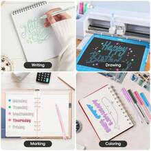 0.8mm Gel Pen Set, Compatible With  Maker 3/Maker 4/Maker/Explore 3/4/5/Air 2/Air, 7 Pack Medium Point Pens For Writing, Drawing, DIY Crafts - Acrylic - View 7