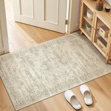 Alfombra de pasillo antideslizante para dormitorio, alfombra lavable con reverso de goma - Alfombra suave de pelo corto para cocina, lavandería, baño (61 x 244 cm, beige/marfil) - Camel - Ver 2