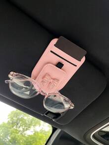 1pc Car Visor Storage Pouch Multifunctional Fashion Glasses Holder, Compact Space-Saving Car Visor Accessory, Multi-Color Options, Large Capacity Dual Slot Glasses Clip, Card Storage Pouch, Highly Practical, Easy Access, Doesn't Block View, Strong Magnetic Adsorption, Auto-Closing Car Interior Accessory - A - View 19