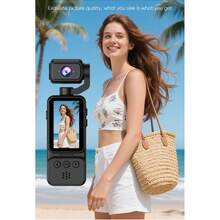 Kamera Digital Genggam Portabel, Zoom Digital 16x, Perekaman Video 4K, Lensa Berputar 180°, Dengan Flash, Mendukung Pemotretan Malam, Autofokus, Mode Lanskap/Potret, Dilengkapi Kartu SD 64GB, Baterai 2000mAh - View 7