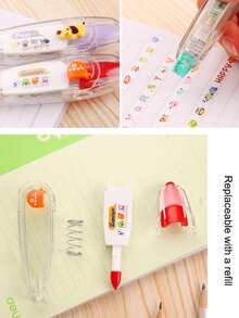 1/2/4pcs Cute Lace Border Correction Tape,Random Style,Cute Pattern Border Tape For Journal DIY,Notebook Decor,Stationery For Student ,Back To School - Multicolor - View 9