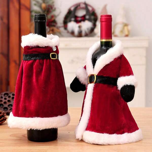 1pc New Christmas Decoration Dress Outfit Set Creative Christmas Home Dining Table Decor, Squishy , Black Fidget Toy Coconut Oil Stress Ball, Jelly Squishy, Butter Squishy