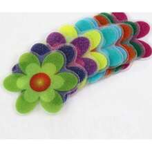 10pcs Non-Slip Flower Stickers For Bathroom Bathtub, Cartoon Letter Dog Paw Floral Design, Waterproof Anti-Slip PEVA Stickers - Multicolor - View 10