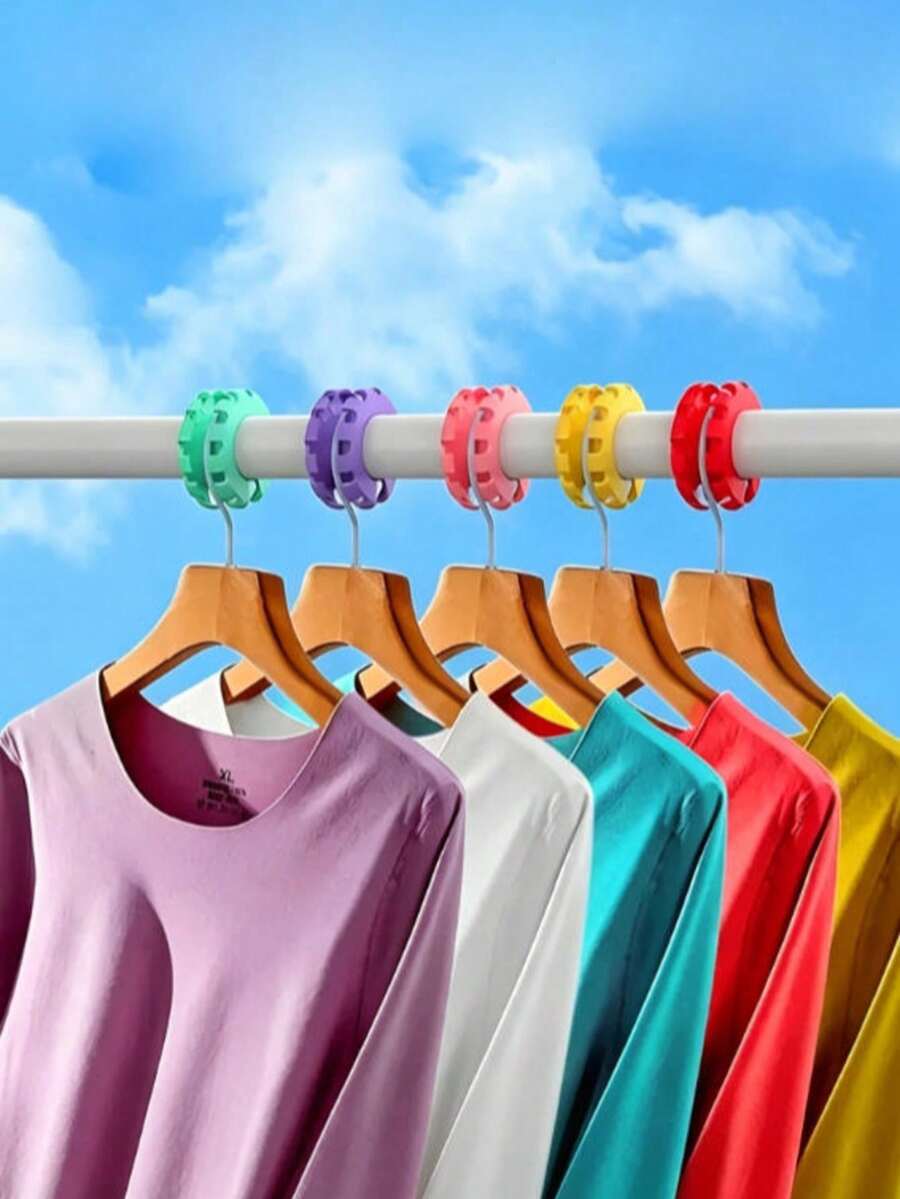 10/5/1pc Sunflower Shaped Silicone Clothes Hanger Clips With Washers, Random Color, Universal Windproof Clothes Rack Support Bracket For Indoor And Outdoor Laundry Organization And Storage