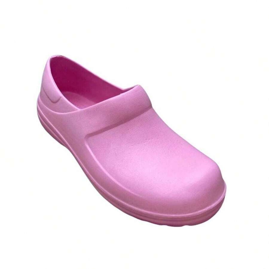 Sapato Enfermagem Enfermeira Fechado Profissional Uniforme EPI Cozinha Babuche Confortável - rosa - Visão 1