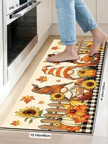 1/2pcs Autumn Thanksgiving Gnome Pumpkin Pattern Doormat, Outdoor Welcome Mat, Carpet, Autumn Floor Mat, Thanksgiving Front Door Mat - Multicolor - View 16