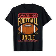 Funny Matching T-Shirt For The Family With Warning American Football Uncle Yell Print - 款式 - 查看 1