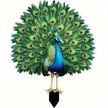 Cross-Border Peacock Garden Stake 2D Tail Decoration For Outdoor Lawn And Flower Pot Accent, Artistic Home Decor Valentine's Day Gift - A - View 6
