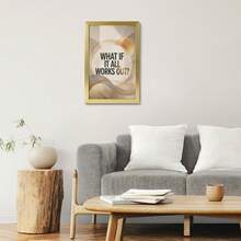 Inspirational Quote Wall Art Vertical Canvas Print With Modern Gold Frame For Home Office Decor Inspirational Quote Wall Art Vertical Canvas - Golden - View 8