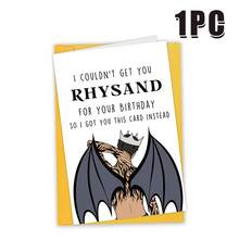 1pc Funny Birthday Card - "I Sent You This Card" Humorous Design With Crowned Bat Illustration, Suitable For Men And Women, Perfect For Family And Friends, Unique Birthday Gift For Fans, Birthday Card, Christmas Decor, Home Christmas Gift, Christmas Decoration - Multicolor - View 8