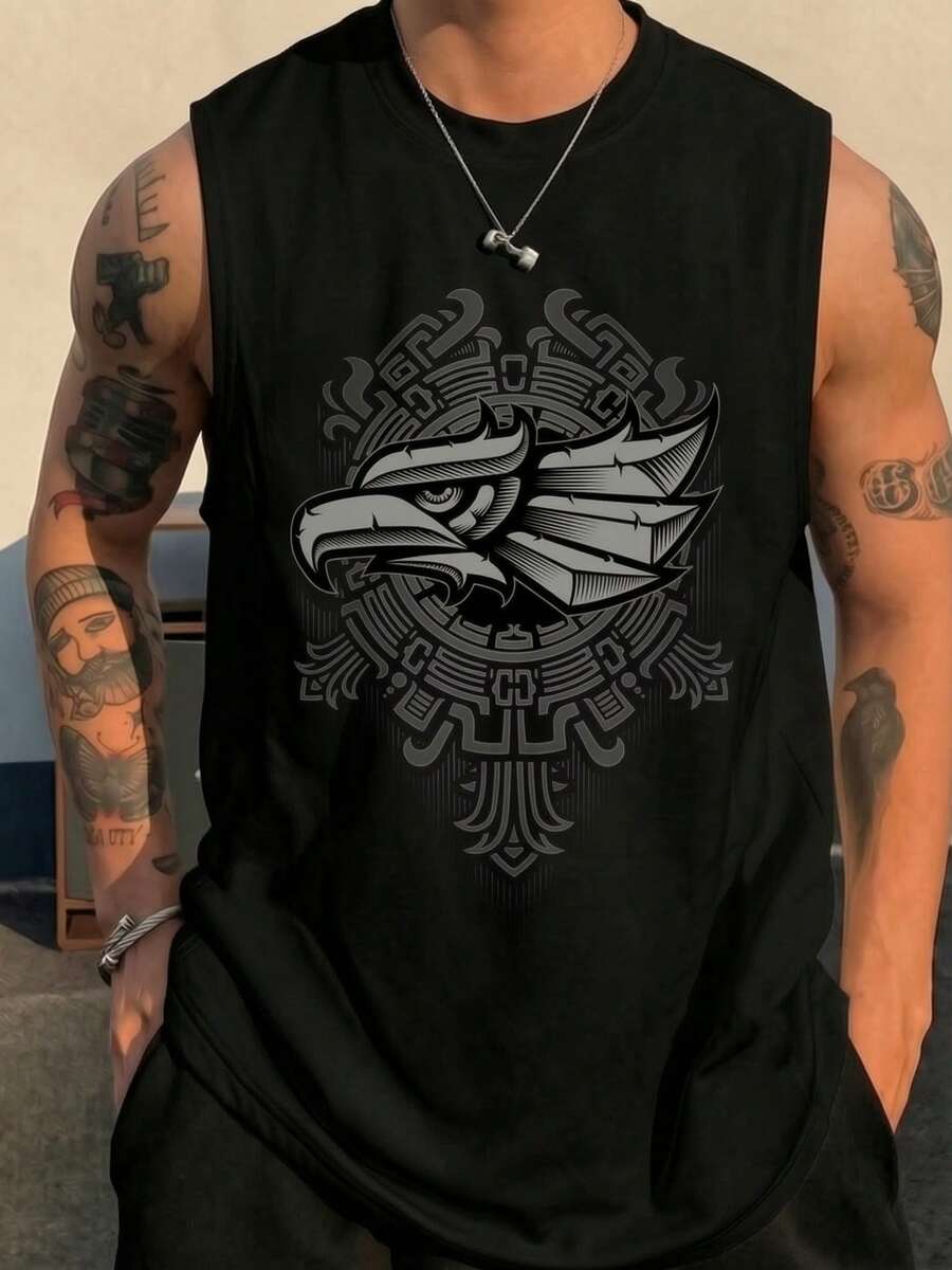 Men Tank Tops - Black - View 1