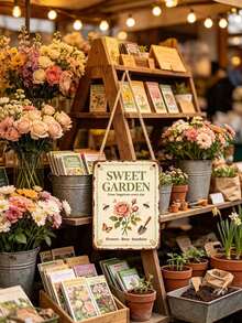 Papan Tanda Logam Vintage "Sweet Garden", Dekorasi Dinding Logam Retro dengan Gantungan Tali, Cocok untuk Pagar Halaman, Rumah Pertanian, dan Taman. - Papan Dekoratif Kaleng Antik Sweet Garden - View 4