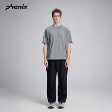Áo thun thể thao nam Phenix ALK 2026SS mùa xuân, mặc ngoài trời, chống thấm nước, dáng rộng, vải dệt, tay ngắn, phong cách thường ngày - Xám đá xanh - Xem 1
