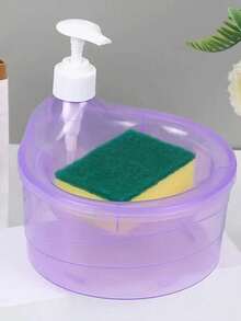 1 Set Dish Soap Dispenser With Sponge, Automatic Liquid Dispenser, Christmas Decor - Multicolor - View 10