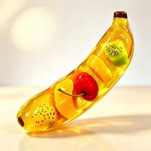 1pc Slow Rebound Maltose Filled Banana Squeeze Toy, Soft Stress Relief Toy, Random Style Random Color, Pressure Release Desktop Decor, Suitable For Home Office Classroom Birthday Halloween Christmas Gift - Multicolor - View 11