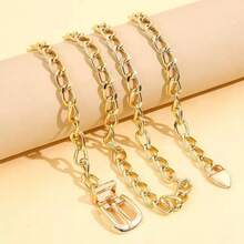 Große Größen Damen Metalldicker Kette Gürtel, Modeaccessoire für Kleider, Blusen, Oversized - Gold - Übersicht 6