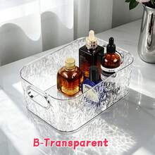 2/1pc Acrylic Storage Box Plastic Storage Tray Cosmetic Organizer Art Tool Box Nail Art Storage Box Jewelry Organizer Bathroom Cosmetic Storage Basket Kitchen Dining Table Sundries Snack Storage Box Suitable For Kitchen Bathroom Bedroom - Multicolor - View 12