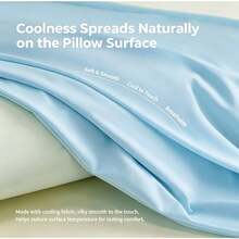 Summer Ice Silk Cooling Pillowcase, Memory Pillow Cover, Breathable And Sweat-Wicking, Non-Slip, Non-Shifting, Contoured Fit, Minimalist Solid Color, Suitable For Bed And Sofa - Multicolor - View 9