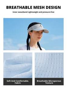 CAMEL CROWN Empty Top Sun Visor Hat, UV Protection Quick Dry Sports Cap, Lightweight Sun Hat For Running & Tennis In Summer - Light Blue - View 2