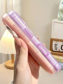 KOOLIFE 1pc Cute Aesthetic Pastel Solid Color Matte Frosted Apple Phone Case, PC + TPU Soft Material With Raised Camera Protection, Anti-Drop, Anti-Fingerprint, Birthday Gift For Women And Girls, Compatible With IPhone 18pro/18pro Max/17 Pro Max 17 Pro 17 16 15 14 13 - Purple - View 5