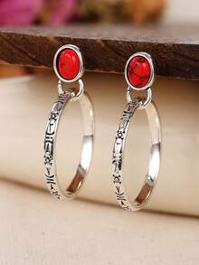 1 Pair Elegant Earrings For Women, Wedding, Engagement, Party Jewelry, Valentine's Day Gift - Silver - View 2