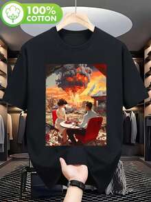 Men T-Shirts - 黑色 - 查看 7