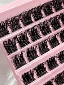 90pcs DIY False Eyelashes Cluster Lashes Natural Look Thick Look Soft And Fluffy Individual Lashes Lash Clusters Individual Lashes False Eyelashes Suitable For Beauty Enthusiasts - D - View 3