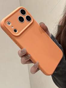 Luxury Skin Feel TPU Camera Protection Soft Phone Case Compatible With IPhone 17 Pro Max 17 Pro 17 16 Pro Max 16 Pro 16 15 Pro Max 15 Pro Max 15 Pro 15 14 Pro Max 14 Pro 14 13 Shockproof Protective Back Cover - Orange - View 5