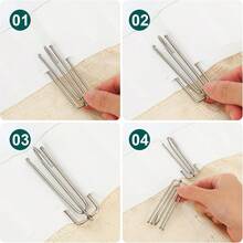 60pcs Stainless Steel Curtain Pleat Hooks, 4-Prong Pleat Clips, Suitable For Curtain Hooks, Drapery Pins, Curtain Clips, Window And Bathroom Curtain Pleaters, Stainless Steel Hooks - 60 Pieces - View 3