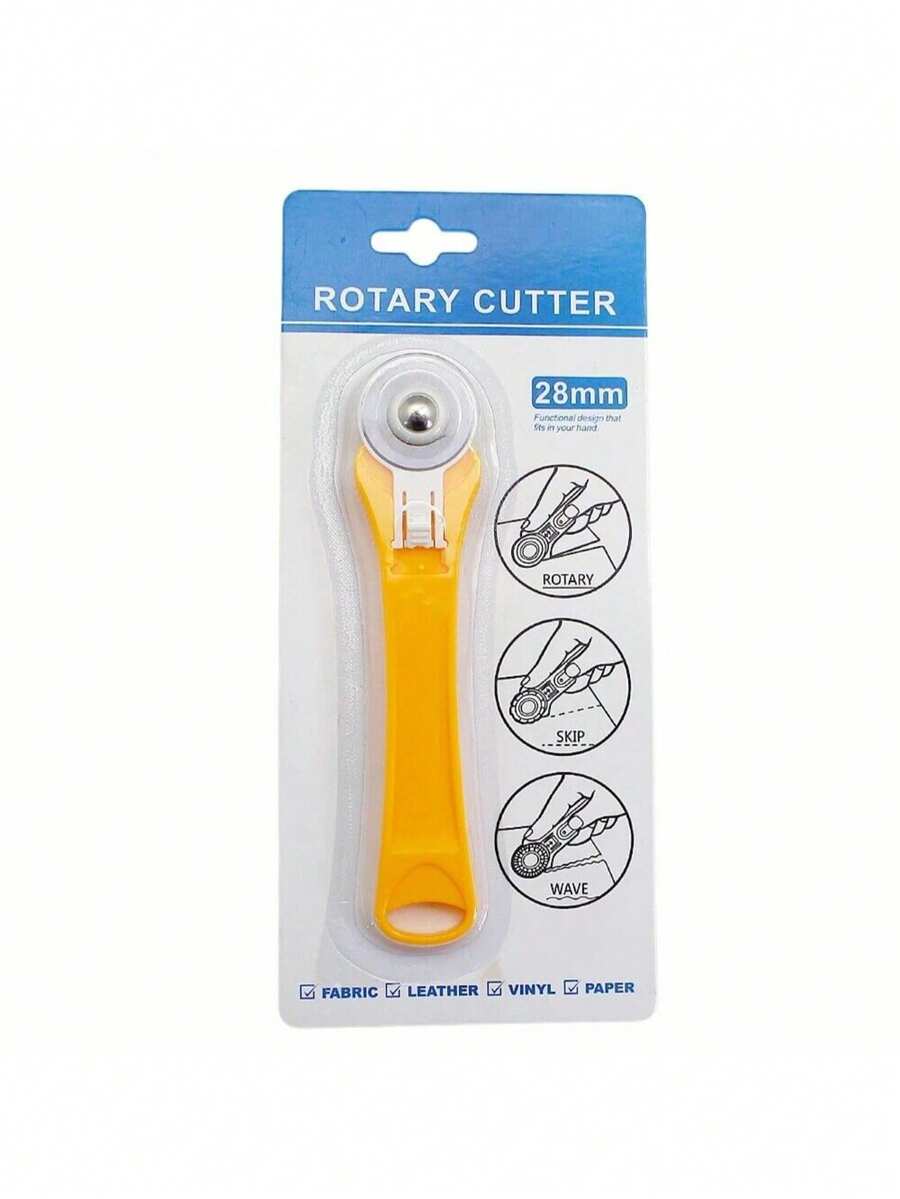 Professional 28mm Rotary Cutter With Retractable Blade And Hanging Hole Handle, Suitable For Fabric, Paper, Plastic And Leather - Upgraded Rotary Cutter/replacement Cutter Head - View 1