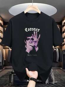 Coroner Swiss Metal Band Cotton Black S-5XL Shirt NQBH - 黑色 - 查看 7