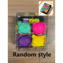 1pc Cat-Shaped Stress Relief Squeeze Toy, Soft Rubber Venting Toy, Popular Stress Relief Gadget, Cute Stress Relief Toy, Leisure Item, Soft Elastic Slow Rebound Hand Feel, Kneading Stress Relief, Super Healing, Suitable For Office And Home, Cute Cat Appearance, Adorable And Eye-Catching, High Visual Appeal, Bright And Colorful, Style, Can Be Played For Stress Relief Or Used As Desktop Decoration - Multicolor - View 6