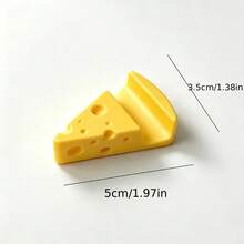 2pcs Cheese Phone Stand Keychain Pendant Desktop Ornament Lightweight Portable Phone Holder - Multicolor - View 5