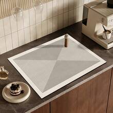 Kitchen Dish Drying Mat, Tabletop Absorbent Mat, Dish Drying Mat For Bowls And Plates, 3.6mm Thick - Line F - View 3