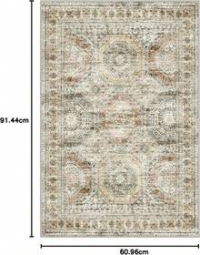 Alfombra de pasillo antideslizante para dormitorio, alfombra lavable con reverso de goma - Alfombra suave de pelo corto para cocina, lavandería, baño (61 x 244 cm, beige/marfil) - Rosa - Ver 2