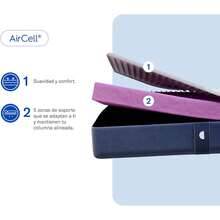 Basics 1 Colchón Individual, Colchón de Espuma de Alta Densidad, 16cm de Altura, Firmeza Media, Colchones en Caja, 1 Capa, Colchón Fresco - Azul y blanco - Ver 3